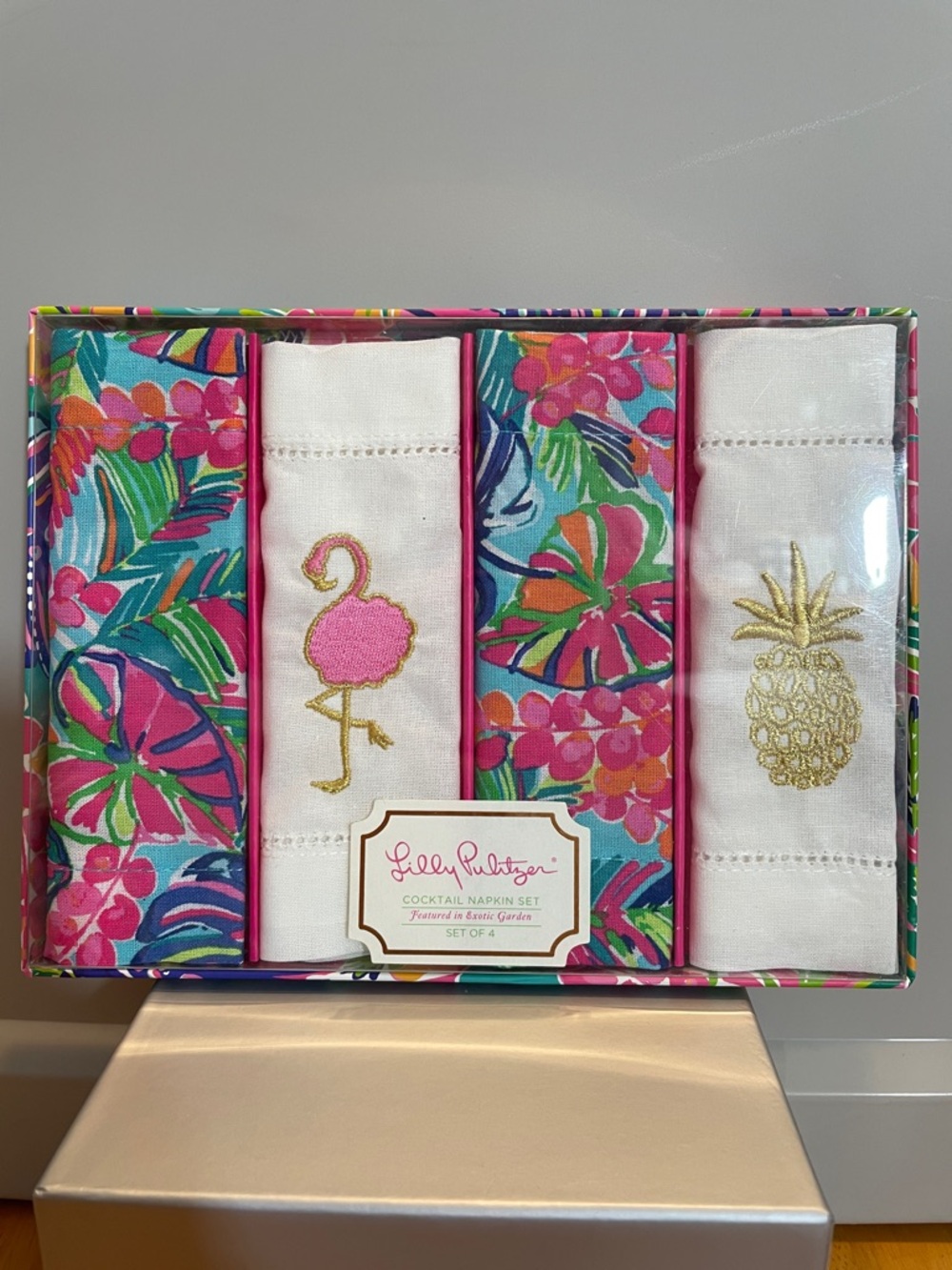 Lilly Pulitzer Cocktail Napkin Set of 4 Exotic Garden NIB